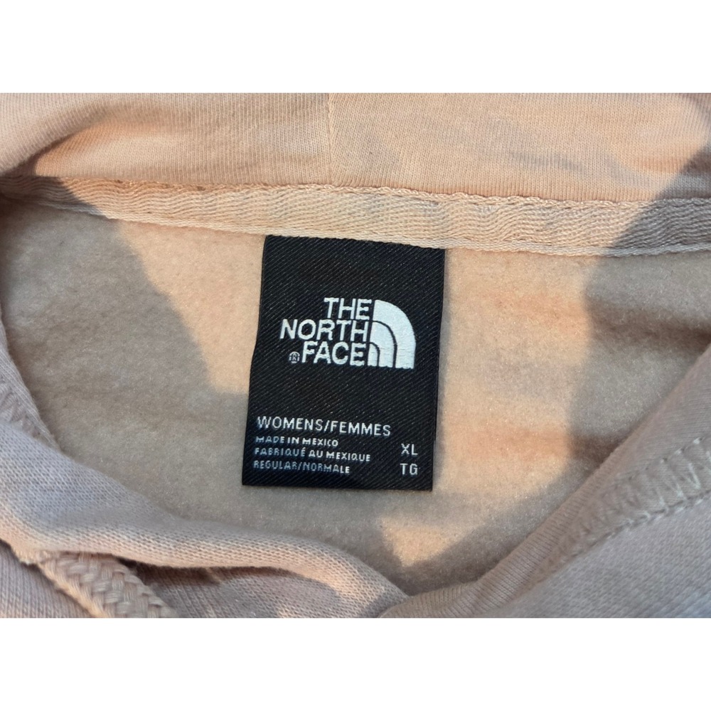 The North Face Womens Pink Logo Pullover Hoodie Sweatshirt XL Raglan Sleeve - Picture 5 of 6
